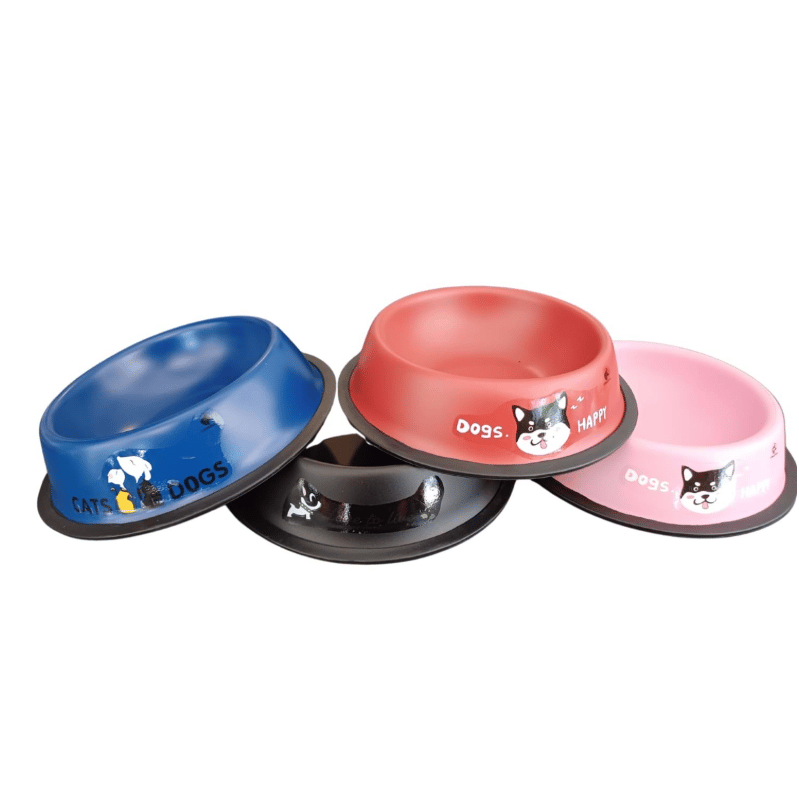 16cm Renkli Çelik Mama Kabı ( 5 Farklı Renk )