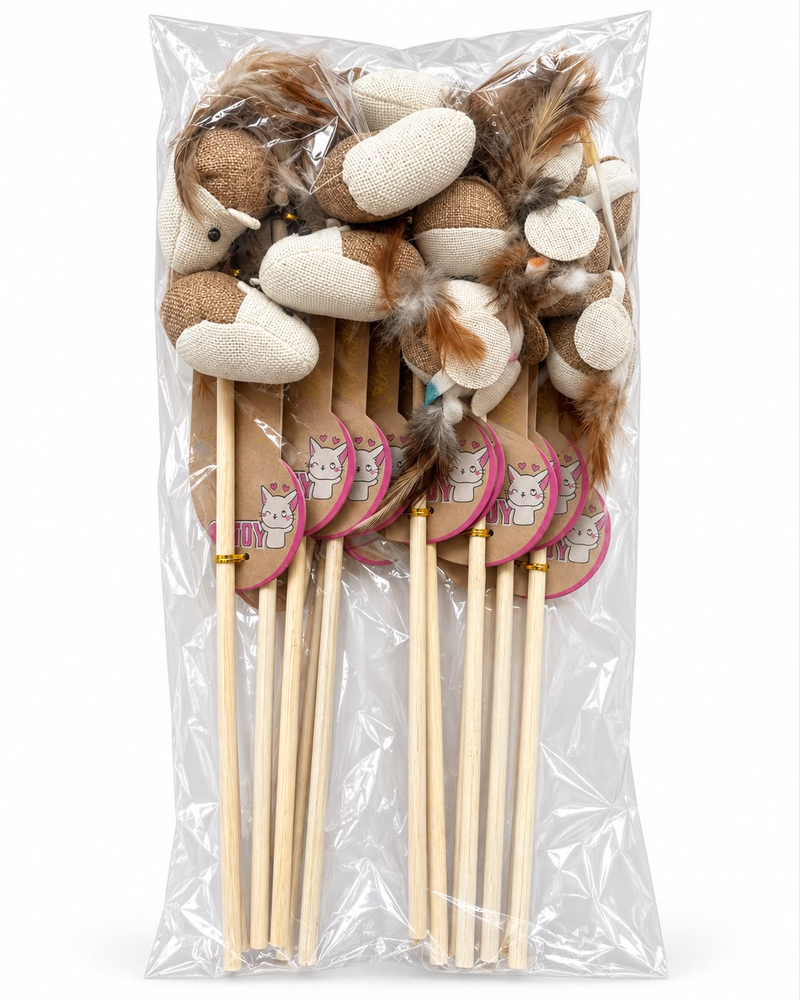 Peluş Kedi Oltası ( 12 li Karışık Modelli Paket )